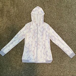 Apana White and Purple Athletic Jacket